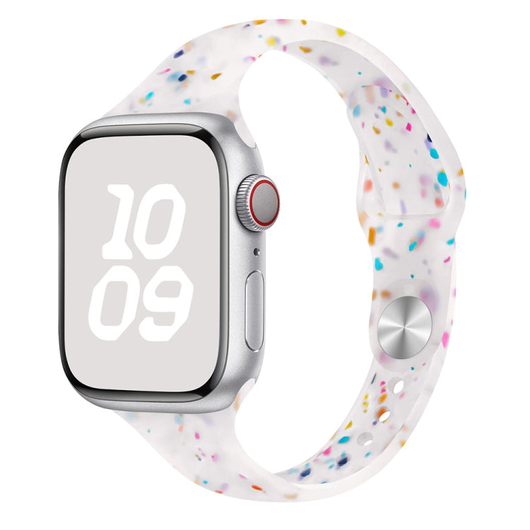 Slim Style Colorful Dots Silicone Watch Band, For Apple Watch SE 40mm, For Apple Watch SE 44mm