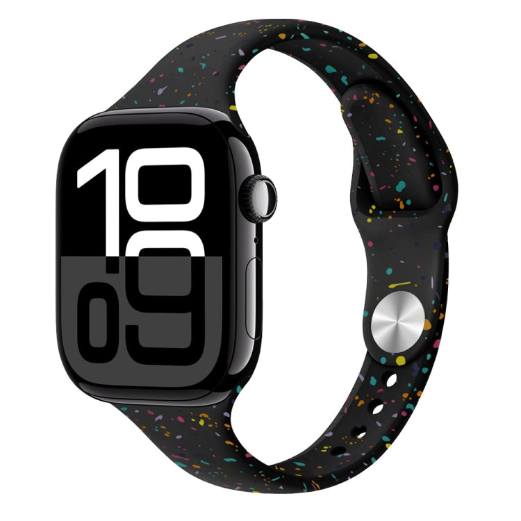 Slim Style Colorful Dots Silicone Watch Band, For Apple Watch Series 10 46mm, For Apple Watch Series 10 42mm