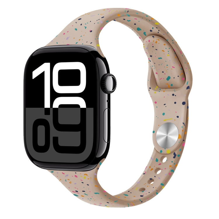 Slim Style Colorful Dots Silicone Watch Band, For Apple Watch Series 10 46mm, For Apple Watch Series 10 42mm