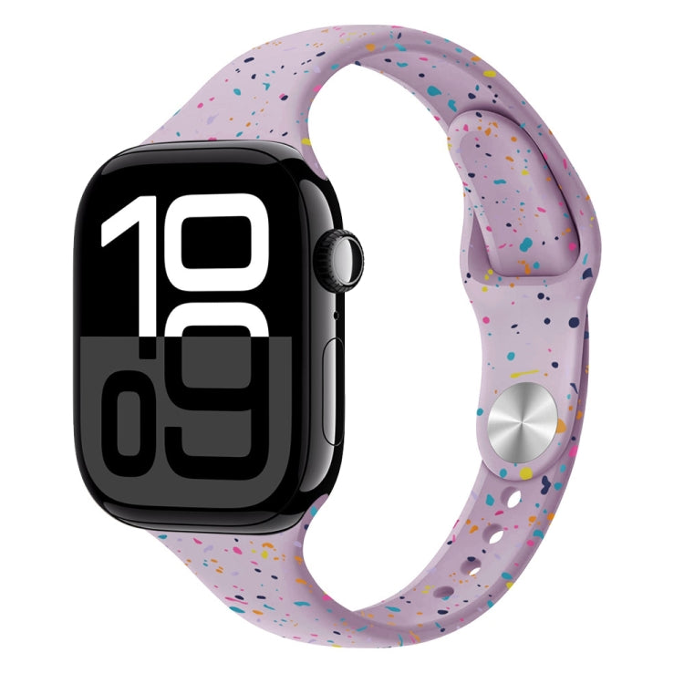 Slim Style Colorful Dots Silicone Watch Band, For Apple Watch Series 10 46mm, For Apple Watch Series 10 42mm