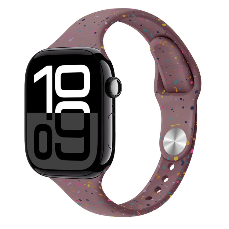 Slim Style Colorful Dots Silicone Watch Band, For Apple Watch Series 10 46mm, For Apple Watch Series 10 42mm