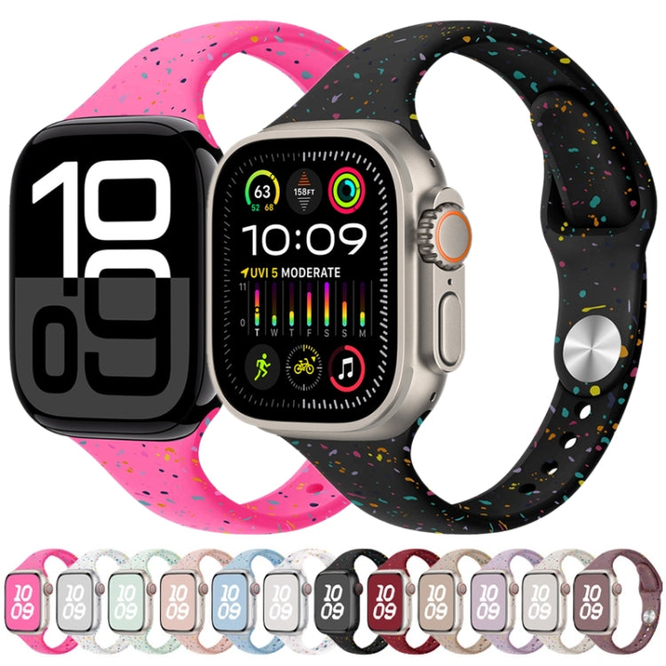 Slim Style Colorful Dots Silicone Watch Band, For Apple Watch SE 2023 44mm, For Apple Watch SE 2023 40mm