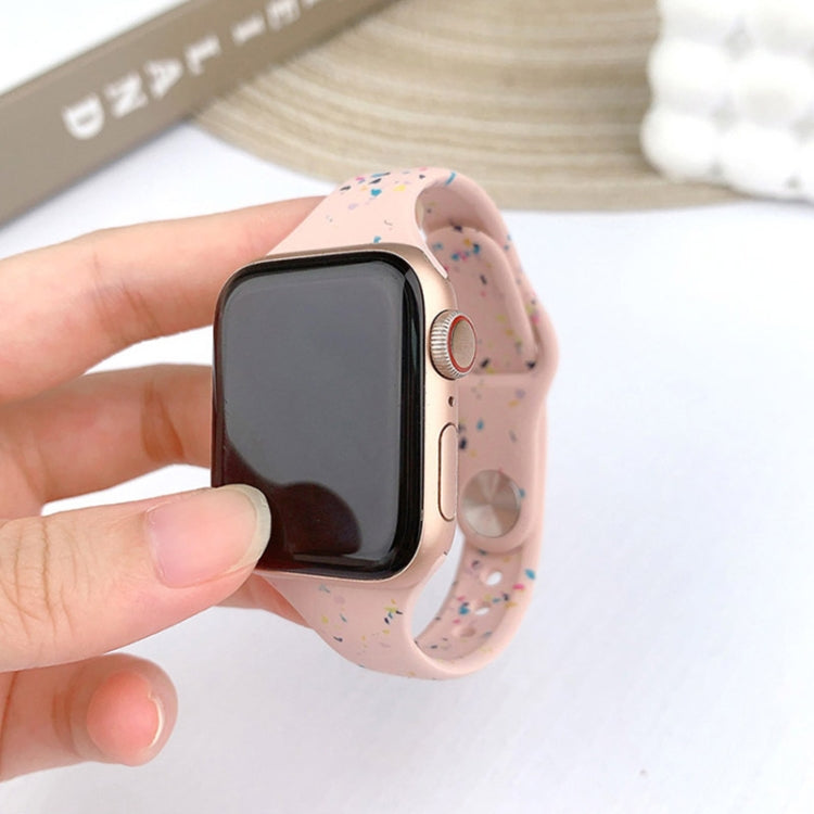 Slim Style Colorful Dots Silicone Watch Band, For Apple Watch Series 6 40mm, For Apple Watch Series 6 44mm