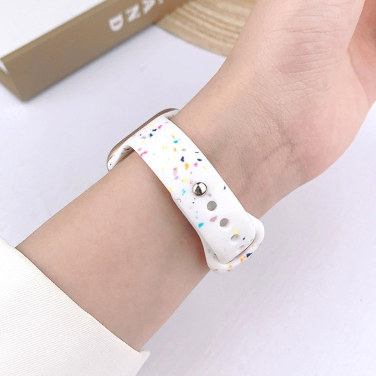 Slim Style Colorful Dots Silicone Watch Band, For Apple Watch SE 2023 44mm, For Apple Watch SE 2023 40mm