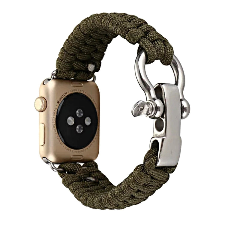 For Apple Watch Series 5 &amp; 4 44mm / 3 &amp; 2 &amp; 1 42mm Umbrella Cord Nylon Braided Strap