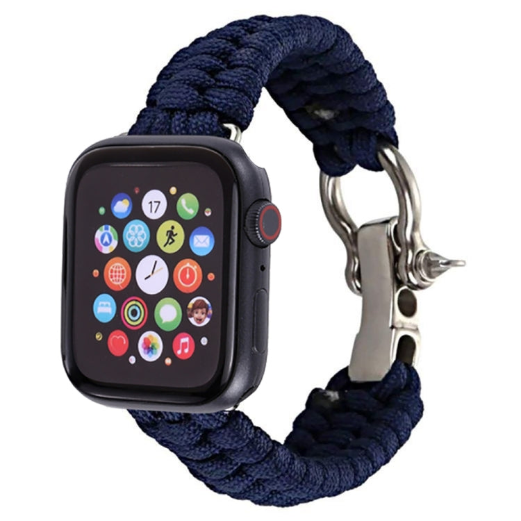 For Apple Watch Series 5 &amp; 4 44mm / 3 &amp; 2 &amp; 1 42mm Umbrella Cord Nylon Braided Strap