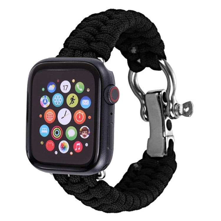 For Apple Watch Series 5 &amp; 4 44mm / 3 &amp; 2 &amp; 1 42mm Umbrella Cord Nylon Braided Strap