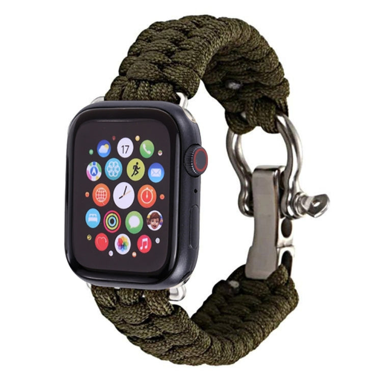 For Apple Watch Series 5 &amp; 4 44mm / 3 &amp; 2 &amp; 1 42mm Umbrella Cord Nylon Braided Strap