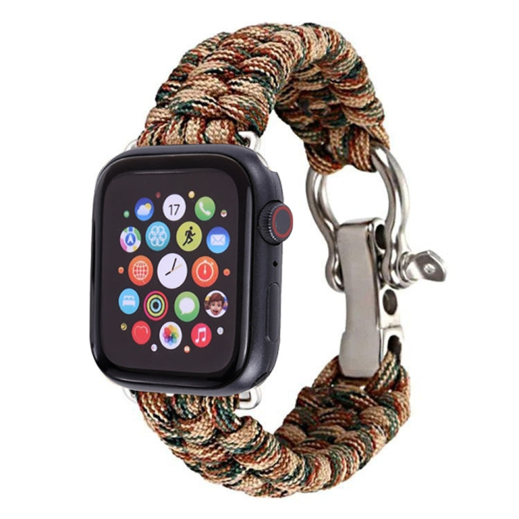 For Apple Watch Series 5 &amp; 4 44mm / 3 &amp; 2 &amp; 1 42mm Umbrella Cord Nylon Braided Strap