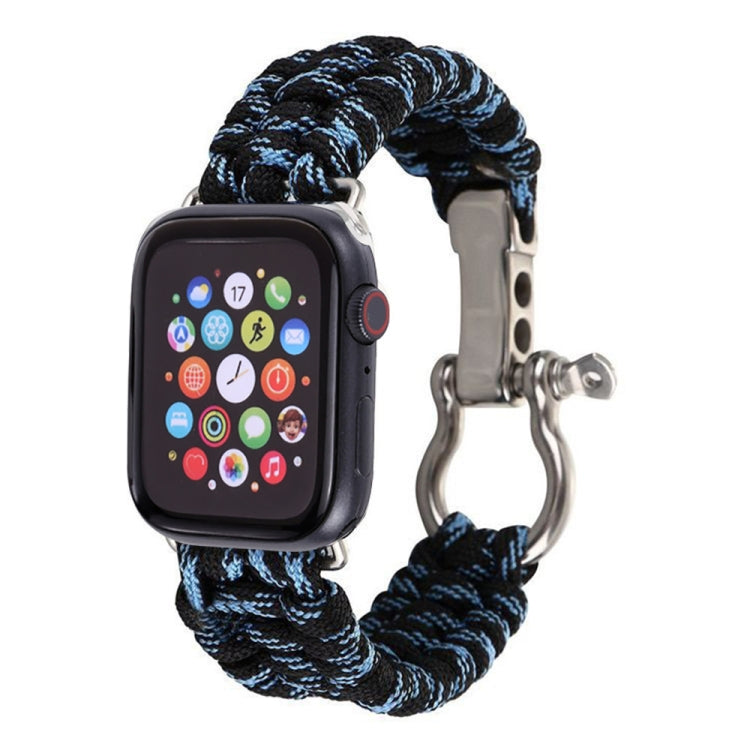 For Apple Watch Series 5 &amp; 4 44mm / 3 &amp; 2 &amp; 1 42mm Umbrella Cord Nylon Braided Strap