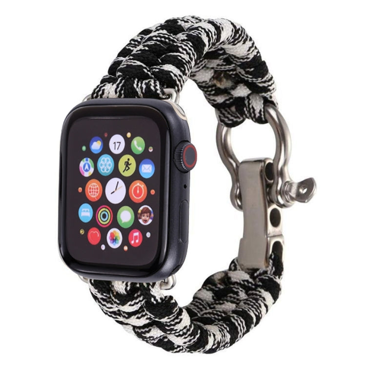 For Apple Watch Series 5 &amp; 4 44mm / 3 &amp; 2 &amp; 1 42mm Umbrella Cord Nylon Braided Strap