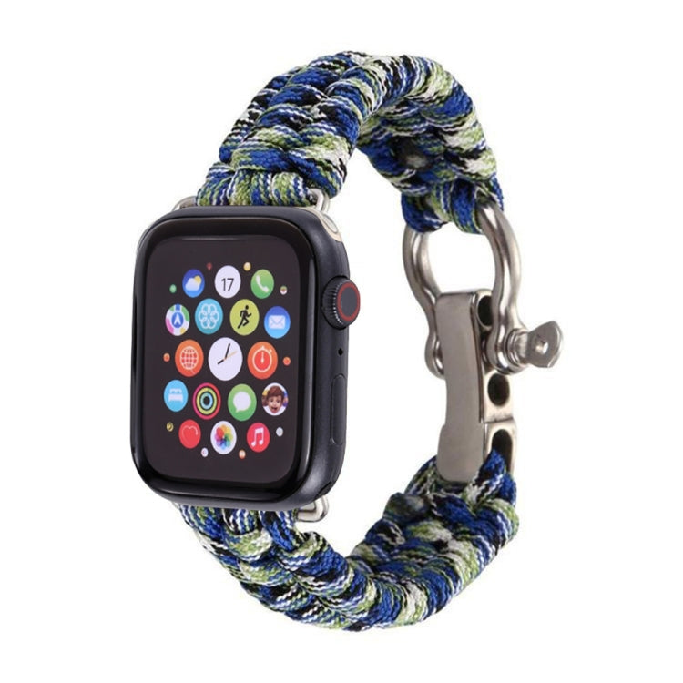 For Apple Watch Series 5 &amp; 4 44mm / 3 &amp; 2 &amp; 1 42mm Umbrella Cord Nylon Braided Strap