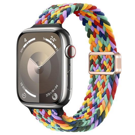 Slim Magnetic Buckle Nylon Braided Watch Band, For Apple Watch SE 2023 44mm