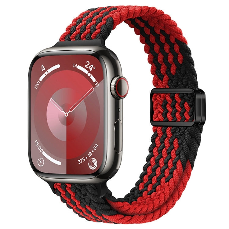 Slim Magnetic Buckle Nylon Braided Watch Band, For Apple Watch SE 2023 44mm