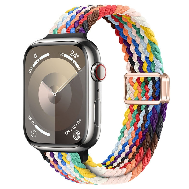 Slim Magnetic Buckle Nylon Braided Watch Band, For Apple Watch SE 2023 44mm