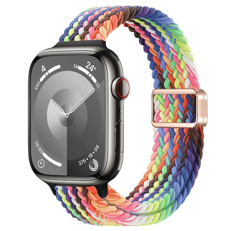 Slim Magnetic Buckle Nylon Braided Watch Band, For Apple Watch SE 2023 44mm