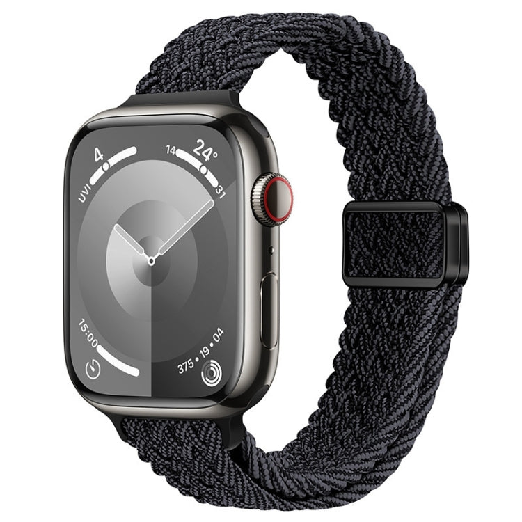 Slim Magnetic Buckle Nylon Braided Watch Band, For Apple Watch SE 2023 44mm