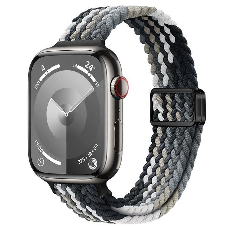 Slim Magnetic Buckle Nylon Braided Watch Band, For Apple Watch SE 2023 44mm