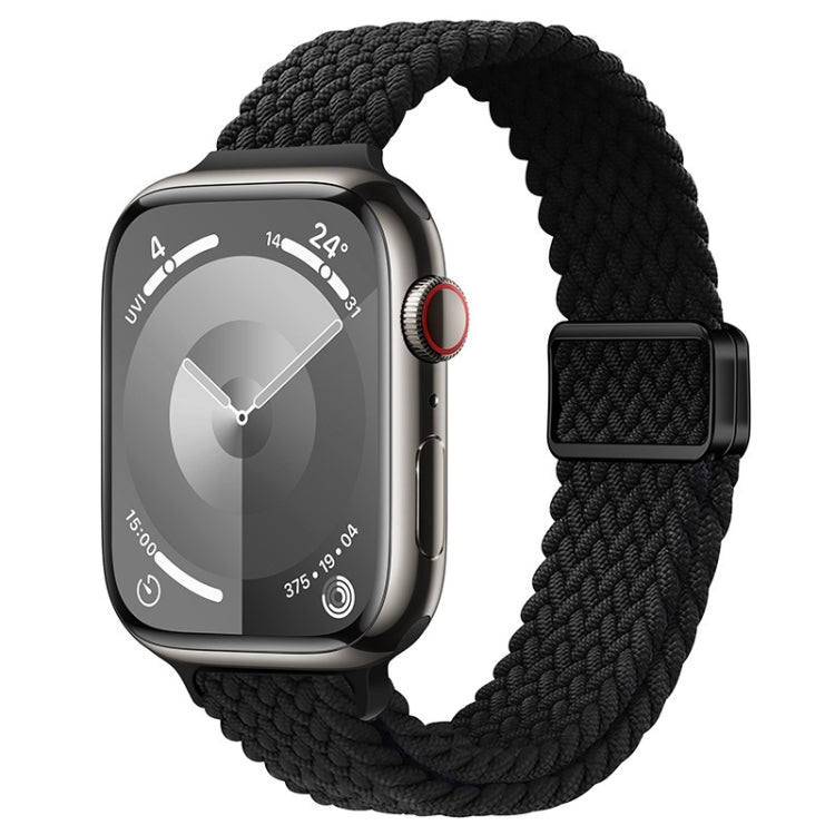 Slim Magnetic Buckle Nylon Braided Watch Band, For Apple Watch SE 2023 44mm