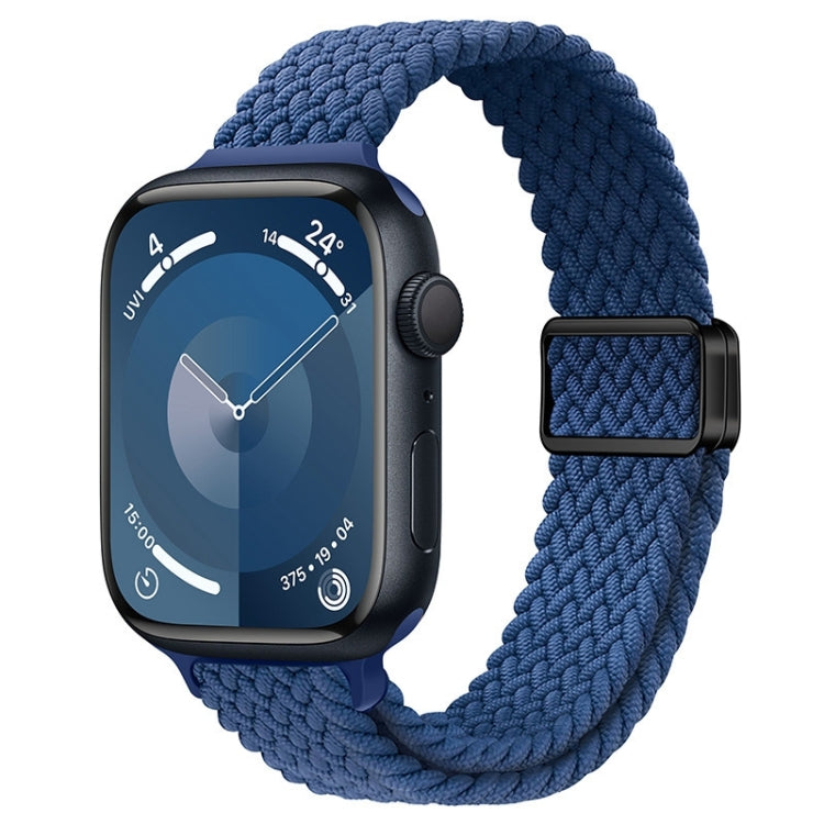 Slim Magnetic Buckle Nylon Braided Watch Band, For Apple Watch SE 2023 44mm