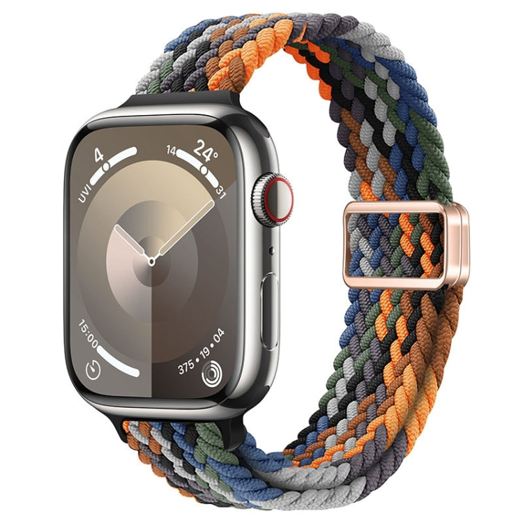 Slim Magnetic Buckle Nylon Braided Watch Band, For Apple Watch SE 2023 44mm