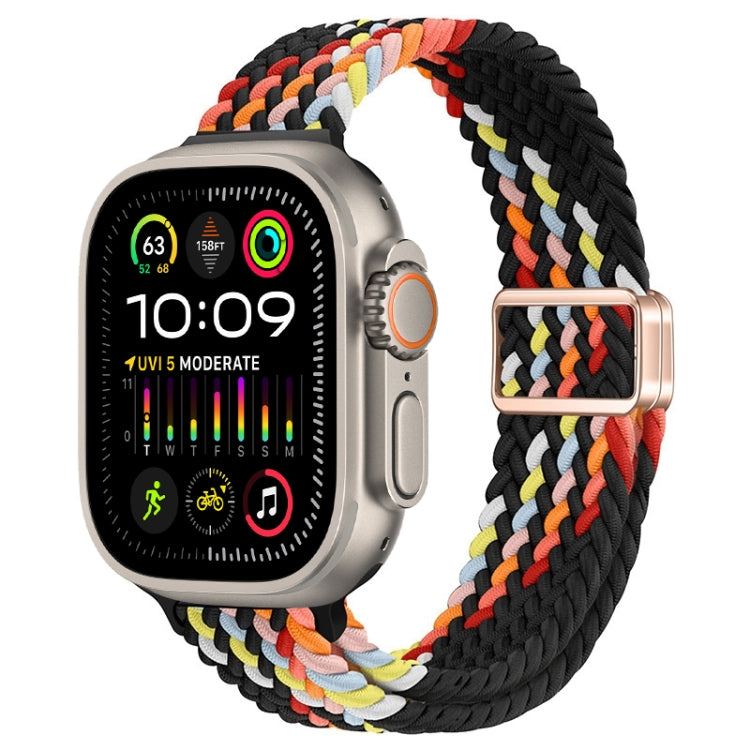 Slim Magnetic Buckle Nylon Braided Watch Band, For Apple Watch Ultra 2 49mm