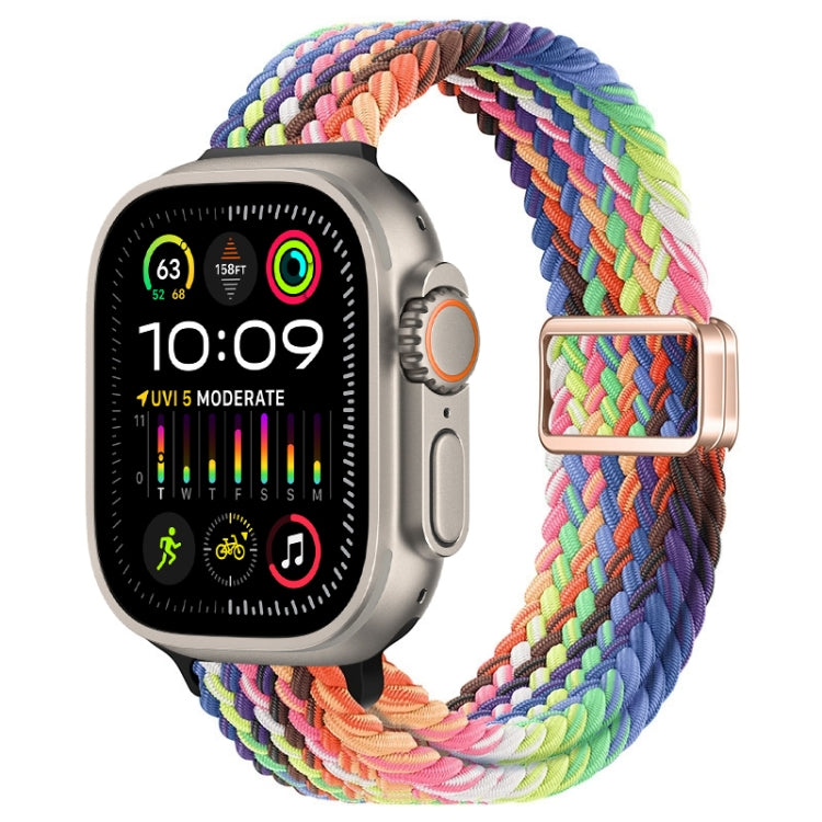 Slim Magnetic Buckle Nylon Braided Watch Band, For Apple Watch Ultra 2 49mm