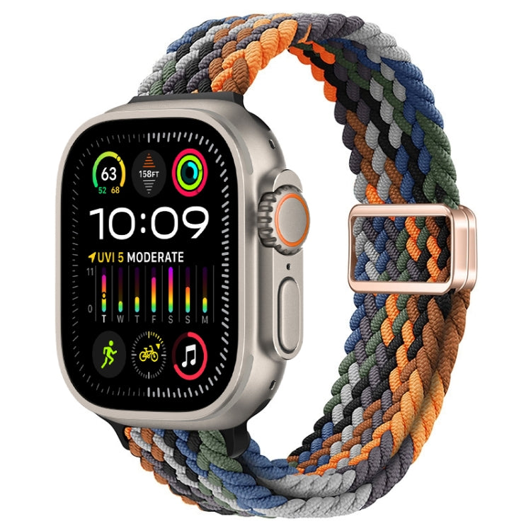 Slim Magnetic Buckle Nylon Braided Watch Band, For Apple Watch Ultra 2 49mm