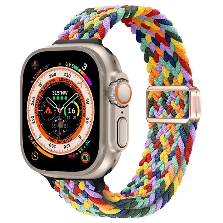 Slim Magnetic Buckle Nylon Braided Watch Band, For Apple Watch Ultra 49mm