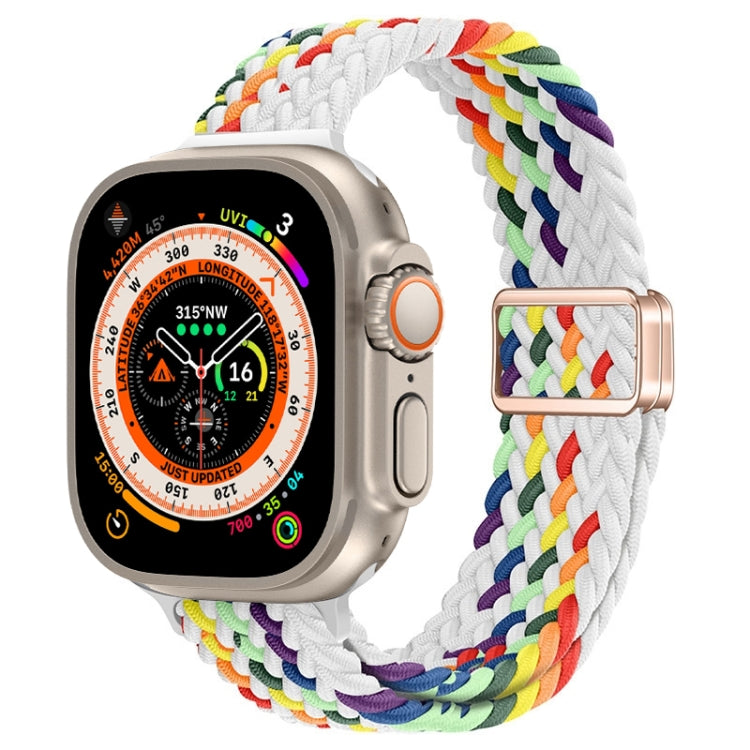 Slim Magnetic Buckle Nylon Braided Watch Band, For Apple Watch Ultra 49mm