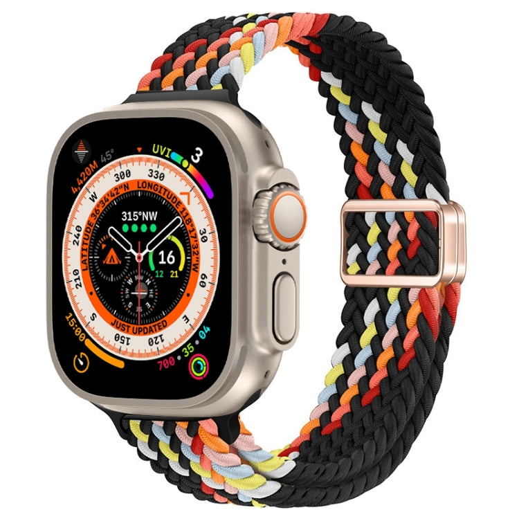 Slim Magnetic Buckle Nylon Braided Watch Band, For Apple Watch Ultra 49mm