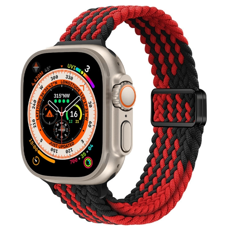 Slim Magnetic Buckle Nylon Braided Watch Band, For Apple Watch Ultra 49mm