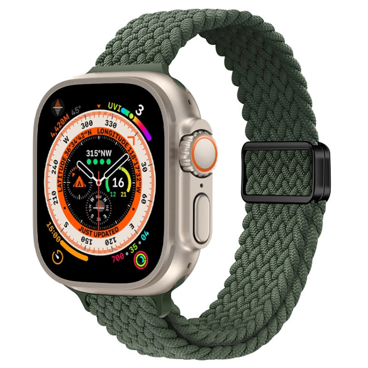 Slim Magnetic Buckle Nylon Braided Watch Band, For Apple Watch Ultra 49mm