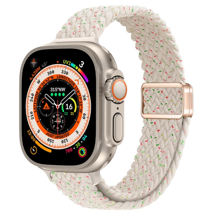 Slim Magnetic Buckle Nylon Braided Watch Band, For Apple Watch Ultra 49mm