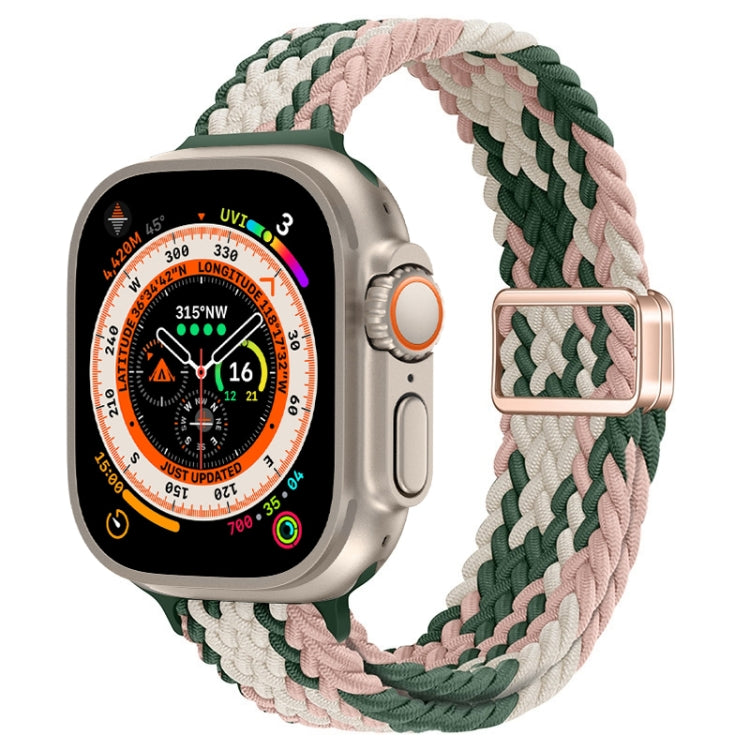 Slim Magnetic Buckle Nylon Braided Watch Band, For Apple Watch Ultra 49mm