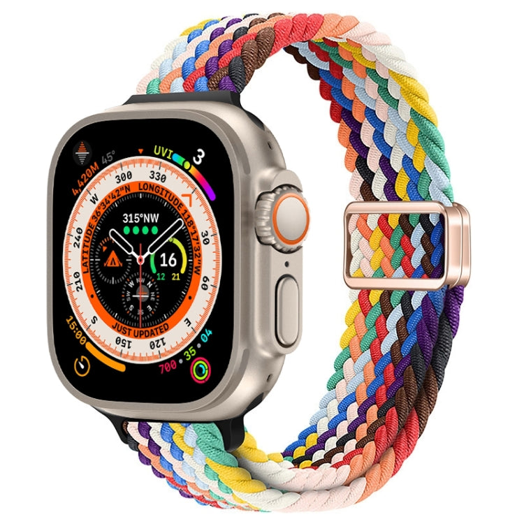 Slim Magnetic Buckle Nylon Braided Watch Band, For Apple Watch Ultra 49mm