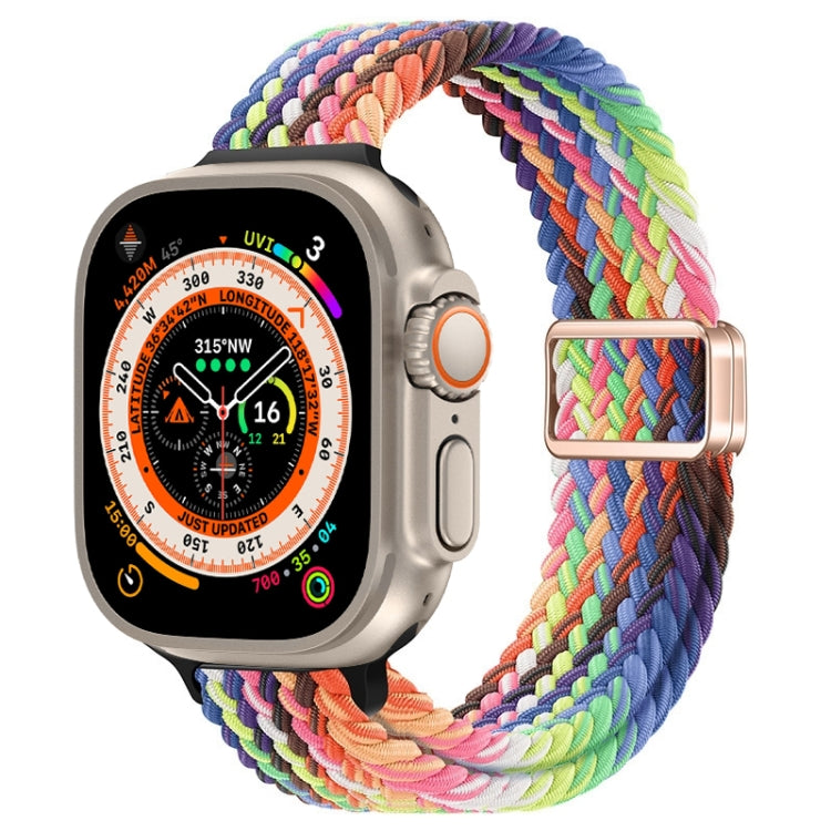 Slim Magnetic Buckle Nylon Braided Watch Band, For Apple Watch Ultra 49mm