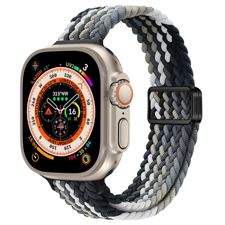 Slim Magnetic Buckle Nylon Braided Watch Band, For Apple Watch Ultra 49mm