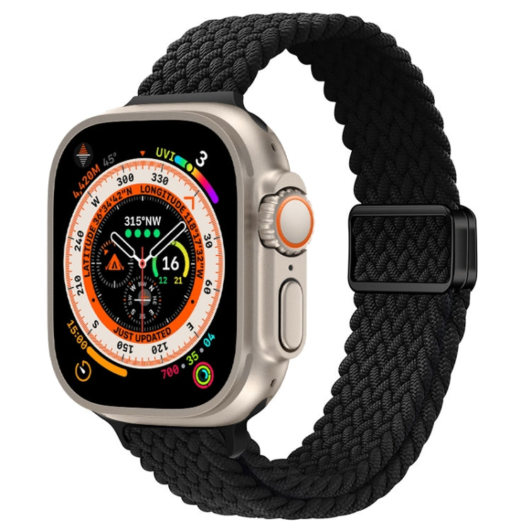 Slim Magnetic Buckle Nylon Braided Watch Band, For Apple Watch Ultra 49mm