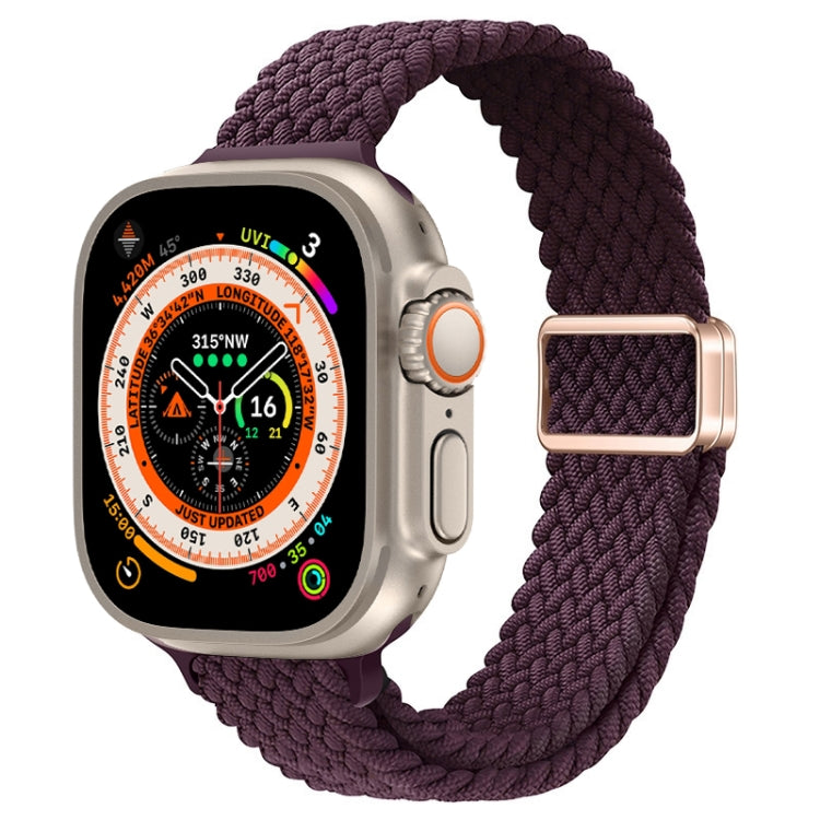 Slim Magnetic Buckle Nylon Braided Watch Band, For Apple Watch Ultra 49mm