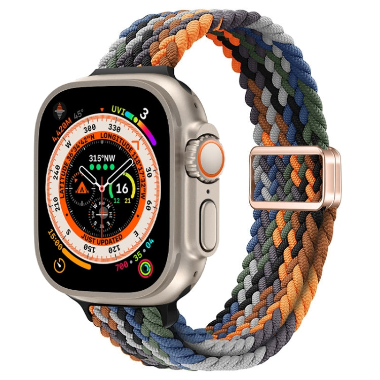 Slim Magnetic Buckle Nylon Braided Watch Band, For Apple Watch Ultra 49mm