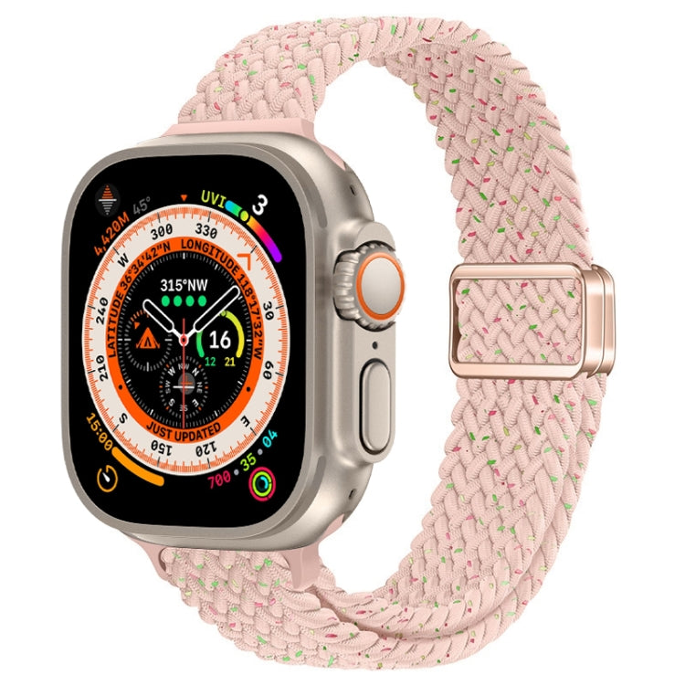 Slim Magnetic Buckle Nylon Braided Watch Band, For Apple Watch Ultra 49mm