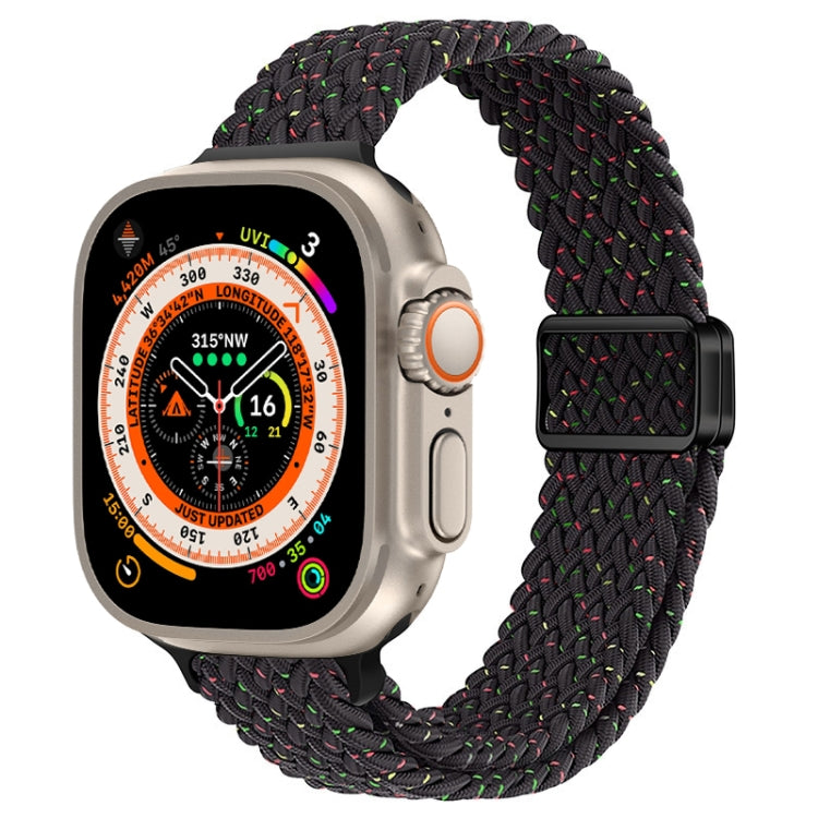 Slim Magnetic Buckle Nylon Braided Watch Band, For Apple Watch Ultra 49mm