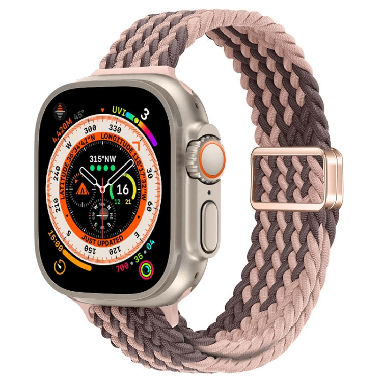 Slim Magnetic Buckle Nylon Braided Watch Band, For Apple Watch Ultra 49mm