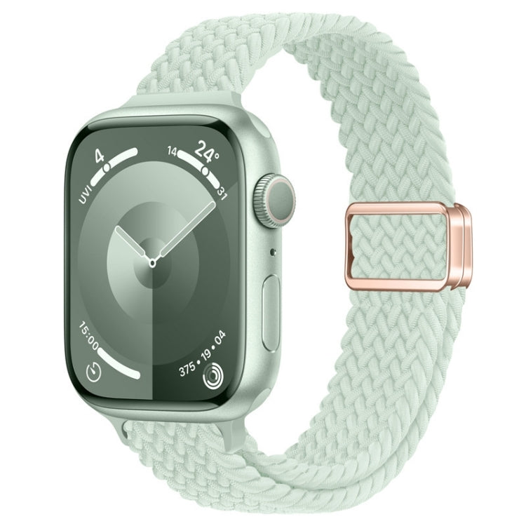 Slim Magnetic Buckle Nylon Braided Watch Band, For Apple Watch Series 8 45mm