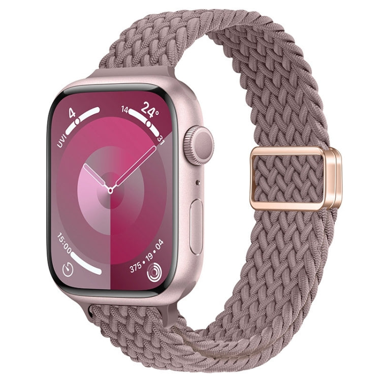 Slim Magnetic Buckle Nylon Braided Watch Band, For Apple Watch Series 8 45mm