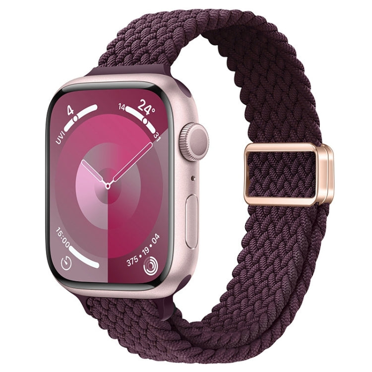 Slim Magnetic Buckle Nylon Braided Watch Band, For Apple Watch SE 40mm