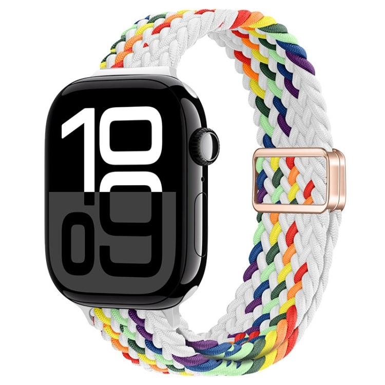 Slim Magnetic Buckle Nylon Braided Watch Band, For Apple Watch Series 10 42mm