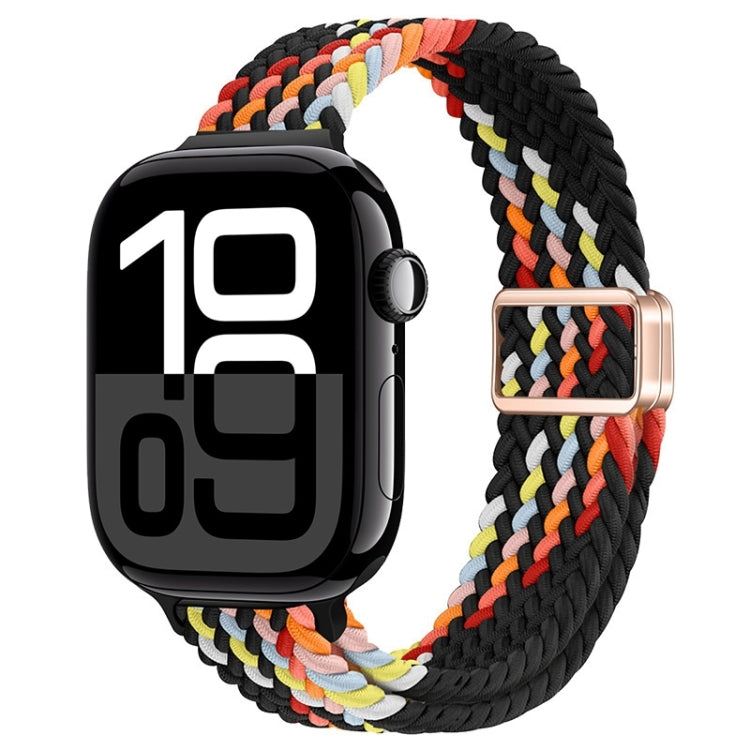 Slim Magnetic Buckle Nylon Braided Watch Band, For Apple Watch Series 10 42mm