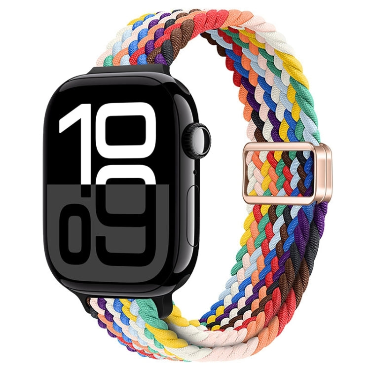 Slim Magnetic Buckle Nylon Braided Watch Band, For Apple Watch Series 10 42mm